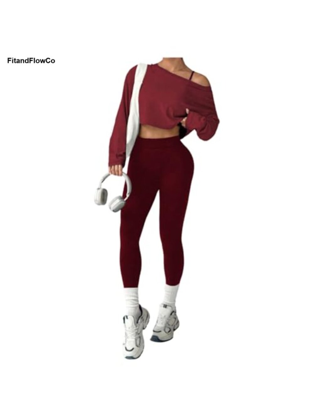 3 Piece Workout Set Crop Top Camisole High Waisted Leggings